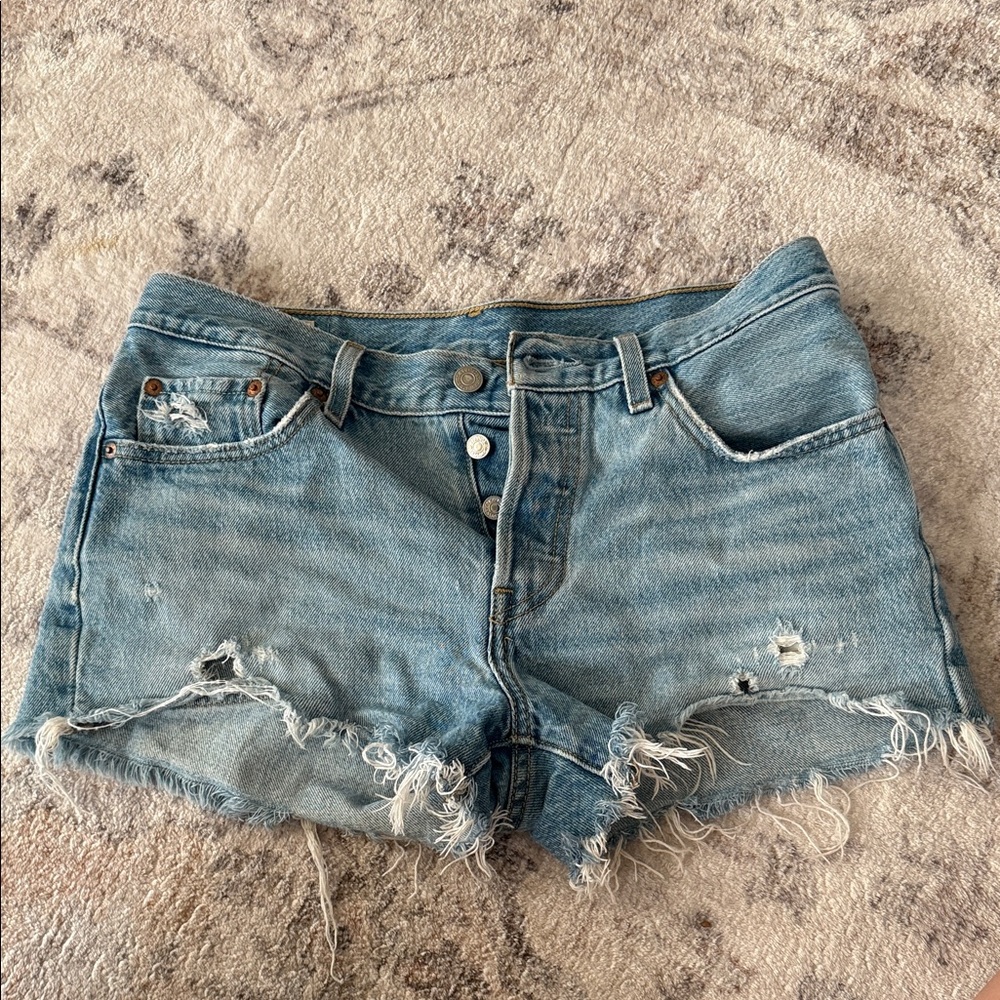 Levi's Light Blue Jean Shorts